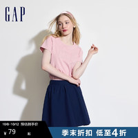 Gap 蓋璞 女裝鏤空字母印花logo短袖T恤 546498