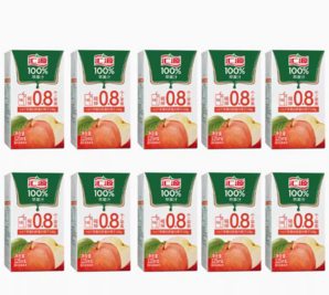 百億補貼！匯源 蘋果汁 100%果汁 125ml*10盒