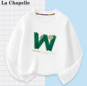 PLUS會(huì)員！La Chapelle 兒童長袖t恤純棉打底衫