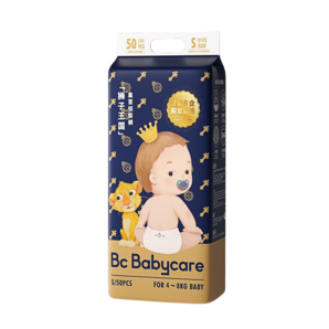 bc babycare【渠道專享】獅子皇室紙尿褲弱酸系列  拉拉褲薄紙尿褲尿不濕 紙尿褲S46片*2包