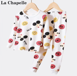 La Chapelle 兒童純棉秋衣秋褲套裝