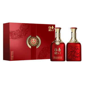 五糧液股份 福喜迎門 紅福 濃香型白酒 52度 500ml*2瓶 禮盒裝 送禮宴飲