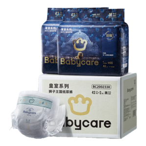 babycare皇室獅子王國(guó)弱酸紙尿褲箱裝M84片(6-11kg)嬰兒尿不濕弱酸親膚