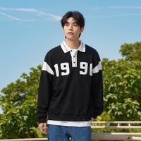 Semir 森馬 男士 撞色美式POLO領衛(wèi)衣  101123116114