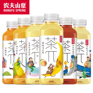 農(nóng)夫山泉茶500ml×5瓶蜜桃烏龍混合口味清爽飲料多種選擇果香飲品