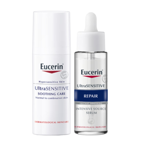 優(yōu)色林（Eucerin）舒安套裝（舒安霜50ml+舒安精華30ml）舒敏褪紅 穩(wěn)固屏障