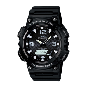 卡西歐（CASIO）大眾指針 太陽能防水數(shù)字雙顯夜光運動休閑男表 AQ-S810W-1AVDF
