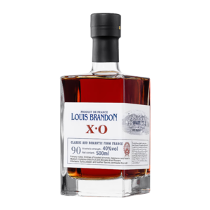 路易布蘭登（LOUIS BRANDON）法國洋酒城堡XO白蘭地40°烈酒調(diào)酒基酒時(shí)尚小方瓶單支500mL