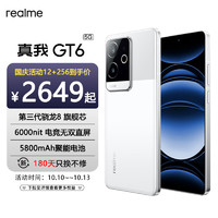 realme 真我 GT6第三代驍龍8旗艦芯6000nit無雙直屏5G游戲手機(jī) 白色 期待上市敬請發(fā)布