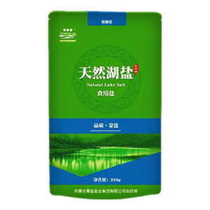 母親湖 THE MOTHER LAKE藏青鹽天然不加碘湖鹽食用鹽0添加調味品料未添加抗結劑 未加碘320g*10袋裝