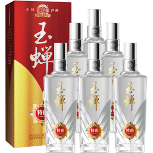 玉蟬老酒玉蟬特曲 濃香型白酒 52度 500ml*6瓶 整箱裝（內(nèi)含禮品袋）