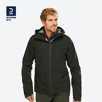 DECATHLON 迪卡儂 MH500沖鋒衣 戶(hù)外登山防風(fēng)防水 男 曜石黑-男款 2XL