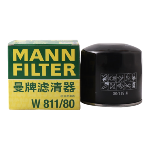 曼牌（MANNFILTER）機(jī)油濾清器機(jī)濾機(jī)油濾芯W(wǎng)811/80起亞領(lǐng)動ix35途勝朗動名圖索納塔