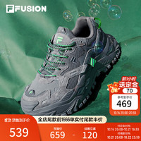 FILA 斐樂 FUSION斐樂女鞋BIANCO老爹鞋季新款硬糖鞋休閑鞋厚底運動鞋女 神秘灰/城堡灰-FC