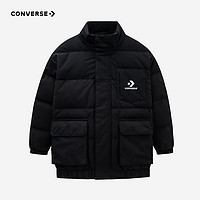 CONVERSE 匡威 兒童短款保暖羽絨服 正黑色