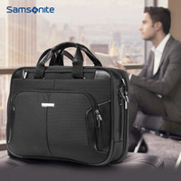 Samsonite 新秀麗 商務(wù)公文包男 大容量男士電腦手提包公務(wù)業(yè)務(wù)包BP0 黑色