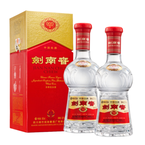 劍南春【官方授權(quán)】濃香型白酒 52度 500mL 2瓶 水晶劍 雙支裝