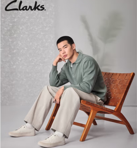 白 菜！Clarks 其樂 霍德森系列 男士潮流舒適透氣真皮板鞋