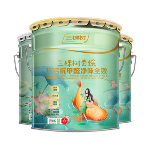 三棵樹漆（SKSHU）乳膠漆 云繪抗污抗甲醛凈味全效 耐擦洗室內(nèi)墻面涂料 51L（面漆18L*2+升級底漆15L）