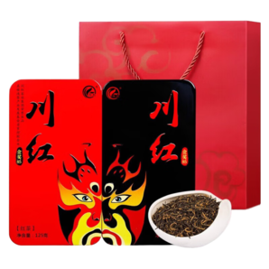 川紅 茶葉特級(jí)工夫紅茶禮盒裝正宗金獎(jiǎng)85四川特產(chǎn)送禮自己喝250克