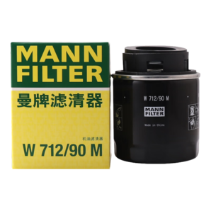 曼牌（MANNFILTER）機(jī)油濾清器機(jī)油濾芯W(wǎng)712/90M高爾夫?qū)殎砝室軵OLO明銳途安晶銳邁騰