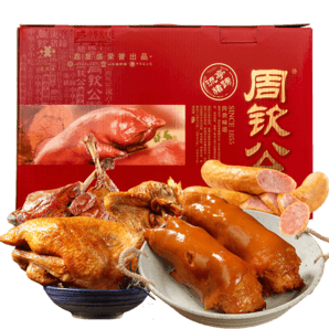 周欽公流亭豬蹄熟食禮盒鑫復(fù)盛鹵味團(tuán)購(gòu)國(guó)慶禮盒過節(jié)送禮長(zhǎng)輩父母家長(zhǎng) 1600g 1盒 招財(cái)進(jìn)寶