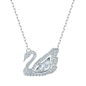 施華洛世奇（SWAROVSKI）【雙11搶先加購】Swan天鵝項(xiàng)鏈女吊墜輕奢小眾送女友生日禮物女 125周年紀(jì)念款鍍白金色5514421