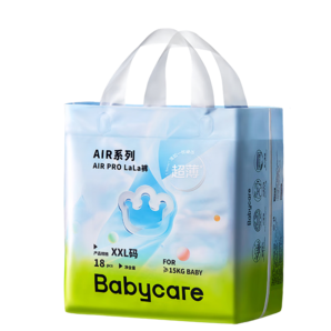 bc babycare紙尿褲寶寶薄透氣尿不濕air pro極薄日用迷你包紙尿片獨立 拉拉褲-XXL 1包 18片 【15kg+】