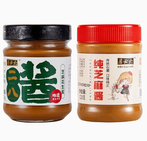 中華老字號！六必居 芝麻花生醬二八醬200g+純芝麻醬200g