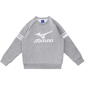 美津濃（MIZUNO）加絨衛(wèi)衣男女秋冬季加厚圓領(lǐng)中大兒童長套頭衫WY23430060 