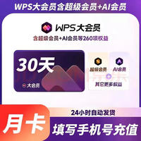 WPS 金山軟件 大會員月卡