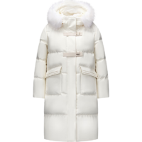 森馬羽絨服女冬季長款修身連帽防雨加厚保暖外套109723113004