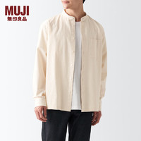 MUJI 無印良品 男式棉水洗牛津立領(lǐng)襯衫