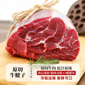 恒都原切國產(chǎn)冷凍牛肉 牛腱子 牛腱子肉生鮮 500g*3袋