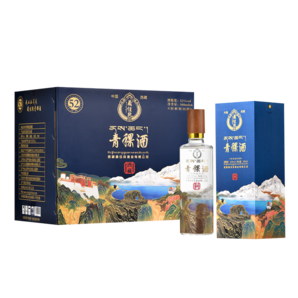 藏佳純青稞白酒西藏純糧釀造52度濃香型插畫版白酒西藏特產 52度 500mL 6盒 整箱配3個禮袋