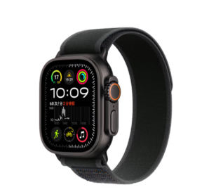 Apple 蘋果 Watch Ultra2 智能手表 GPS+蜂窩版 49mm 鈦金屬黑色 黑色野徑回環(huán)式表帶 M/L