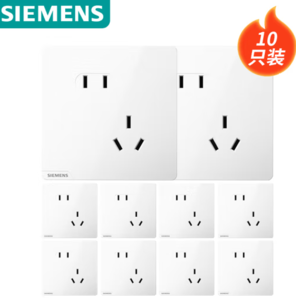 SIEMENS 西門子 皓彩系列 5UB2618-3NC01 斜五孔插座 雅白 十只裝