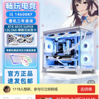 yeston 盈通 i5 14600KF/RTX 4070 SUPER-櫻瞳花嫁D(zhuǎn)IY全新臺式電腦組裝機