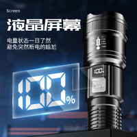RTN 強(qiáng)光可充電式手電筒 升級版-400w電量顯示+可供手機(jī)充電