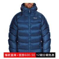 Rab 睿坡 Neutrino Pro羽絨服男800蓬鵝絨城市戶外保暖外套QDN-95 暴風(fēng)藍(lán) S