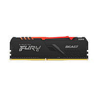 Kingston 金士頓 Fury系列 DDR4 3200MHz RGB 臺式機(jī)內(nèi)存 燈條 黑色