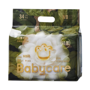 babycare山茶輕柔嬰兒紙尿褲mini裝NB碼34片/包(<5kg)  新生兒寶寶尿不濕