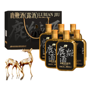 敖東 梅花鹿鹿鞭酒禮盒 吉林整枝鹿鞭泡酒36度125ml*6瓶肉蓯蓉山藥黃精靈芝枸杞子男性養(yǎng)生酒自飲送禮禮品