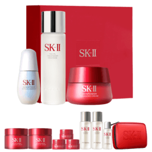 SK-II神仙水230ml+面霜50g+小燈泡30ml護膚品套裝sk2化妝品全套skii