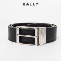 BALLY 巴利 男士商務黑色牛皮雙面腰帶/皮帶 6307811 3.5/120cm