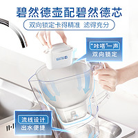 BRITA 碧然德 凈水壺晨汐系列+標(biāo)準(zhǔn)版濾芯2枚套組