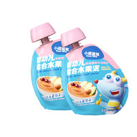 小鹿藍(lán)藍(lán) 嬰幼兒果泥 蘋果草莓番石榴味 80g*2袋 組合裝
