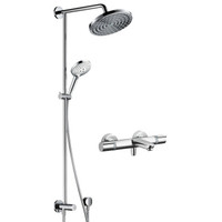 hansgrohe 漢斯格雅 飛雨系列 26168007+15348000 沐浴花灑套裝