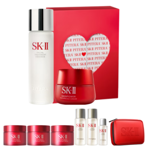 SK-II神仙水75ml+大紅瓶面霜50g化妝品全套護膚品套裝sk2生日禮物skii