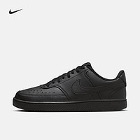 NIKE 耐克 少有全黑無敵了！官方COURT VISION男子運動鞋透氣板鞋冬季低幫經(jīng)典DH2987 002黑/黑/黑